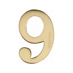 M Marcus Heritage Brass Numeral 9 - 51mm Self Adhesive